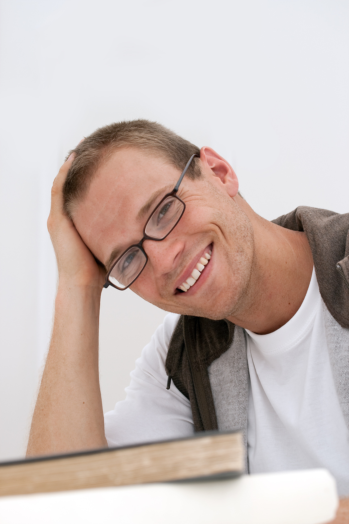 Smiling male student